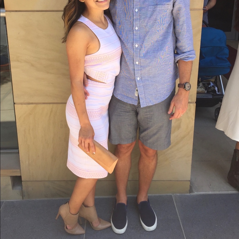 Bodycon-style striped cutout dress - worn once